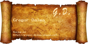 Gregor Dalma névjegykártya